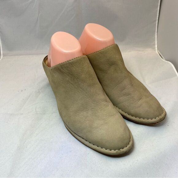 Clarks Shoes - Clarks Spiced Isla Tan Block Heel Mules 10